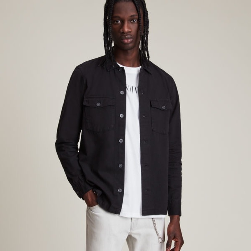 All Saints Spotter Black Shirt - L - NWT